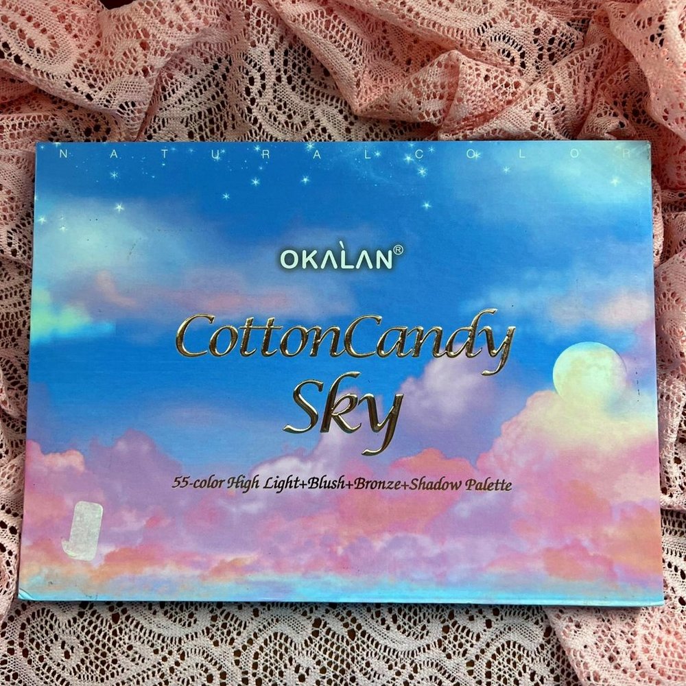 OKALAN Colton Candy Sky 55-color High Light+Blush+Bronze+Shadow Palette